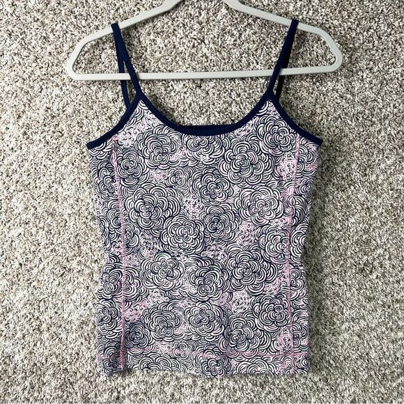 Lilly Pulitzer Tank Top Women’s Medium Pink & Blue Camisole with Built-in Bra - Picture 5 of 8